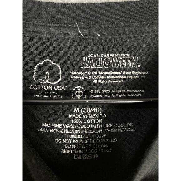 Michael Myers Men’s M Black Psychedelic Horror T-Shirt Halloween Movie Tee - Picture 5 of 6